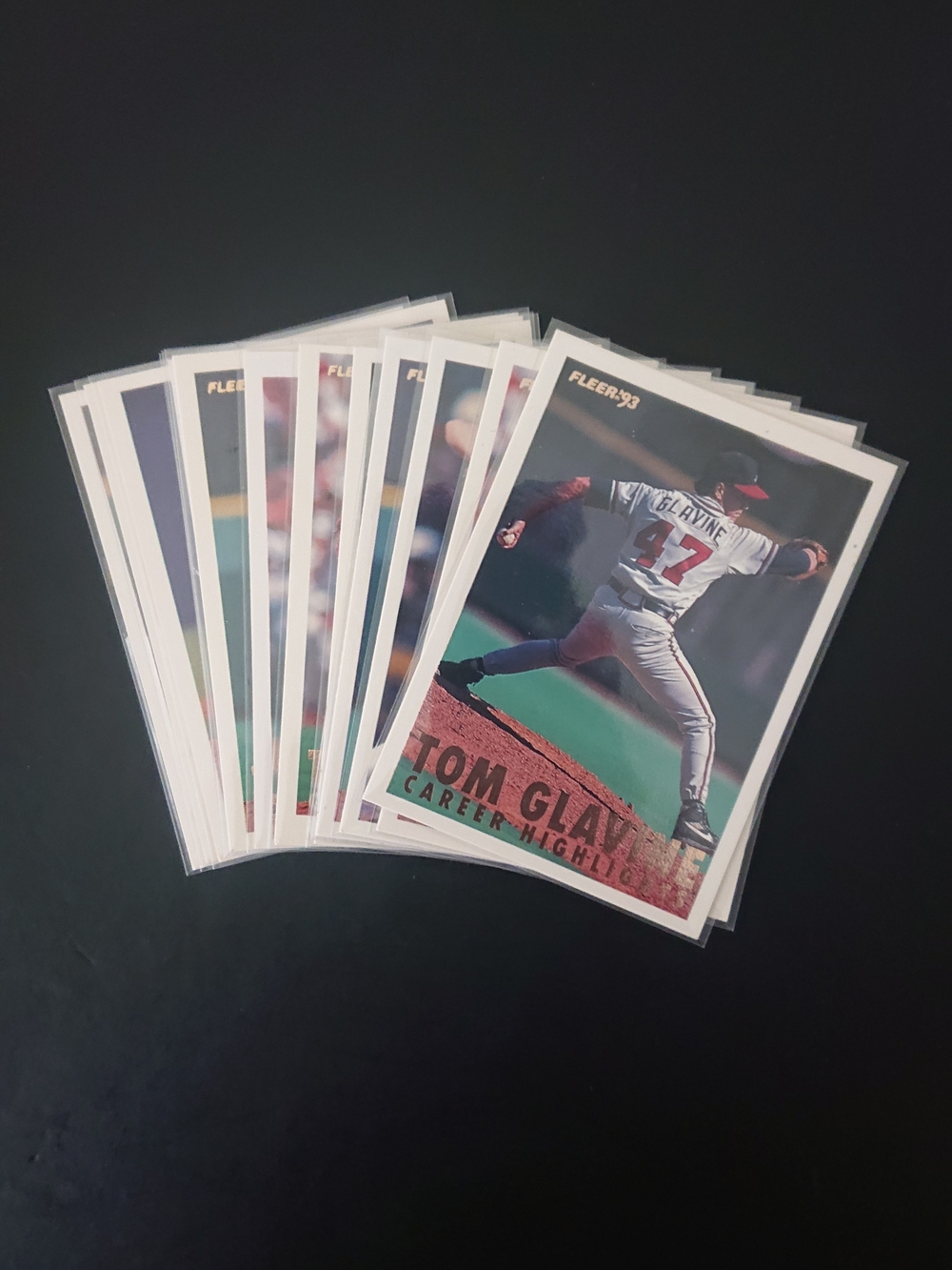 1993 Fleer MLB Baseball - Tom Glavine Career Highlights Card Set (15)